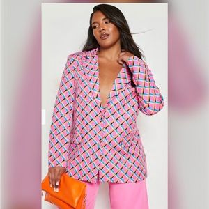 BooHoo Geo Print Blazer